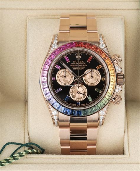 rolex rainbow daytona chrono24|rolex daytona rainbow bezel.